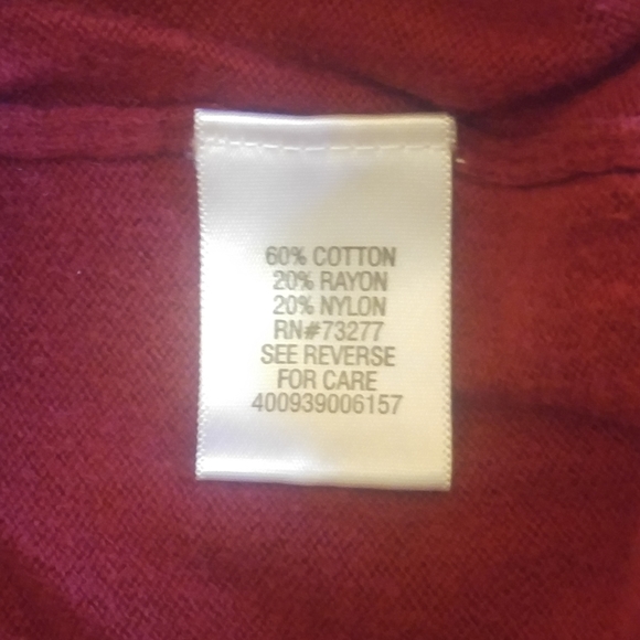 Croft&Barrow maroon v-neck argyle sweater - Picture 5 of 5